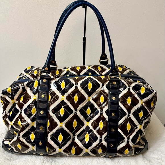 Tory Burch Blue XL Weekender *Callouts* please read description - Picture 2 of 9